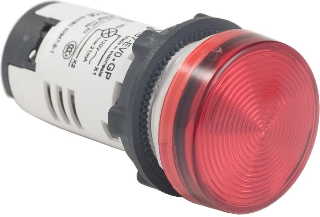 Сигнална лампа LED монолитна червена 120Vac Ø22mm XB7 SE, SCHNEIDER ELECTRIC НИСКО НАПРЕЖЕНИЕ, XB7EV04GP