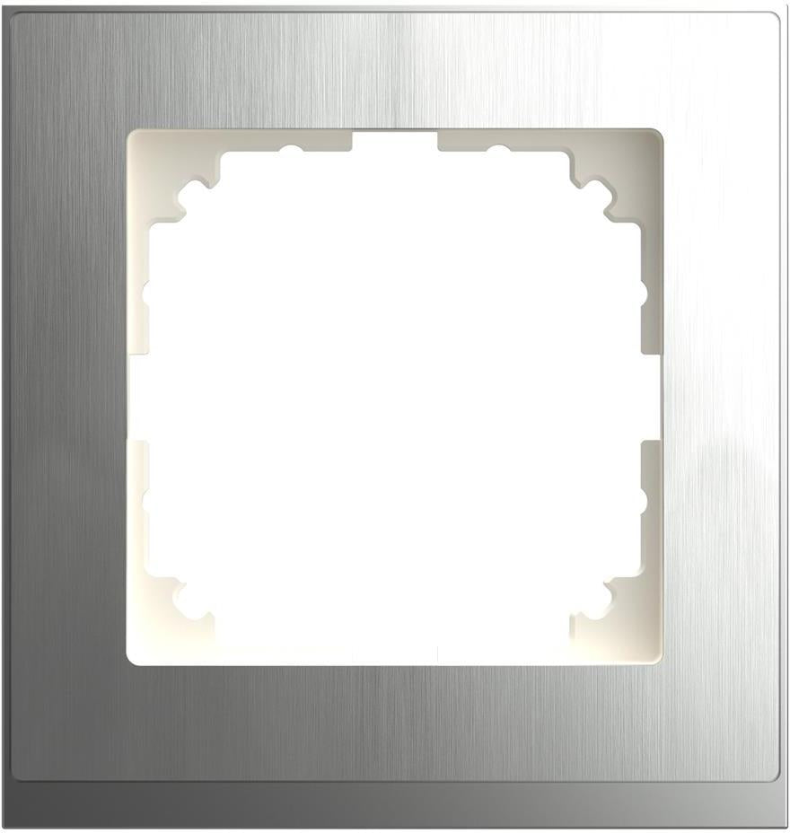 Рамка 1х цвят Стомана, M-Pure Decor System M Merten SE, SCHNEIDER ELECTRIC, MEG4010-3646