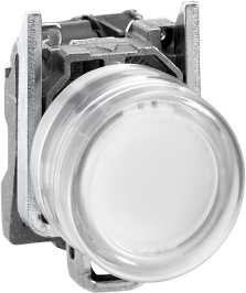 Бутон сглобен бял 1NO светещ 230...240Vac Ø22mm ATEX XB4 SE, SCHNEIDER ELECTRIC НИСКО НАПРЕЖЕНИЕ, XB4BP183M5EX