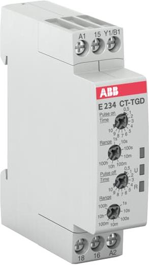 Реле за време, генератор на импулси, CT-TGD, 7x 0.05s...100h, 1c/o 6A, 24...240Vac ABB, 1SVR500160R0000
