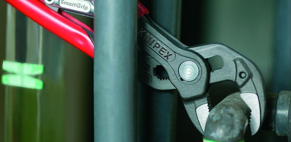 Клещи раздвижени SmartGrip, червена ръкохватка 250мм, Knipex - K8501250