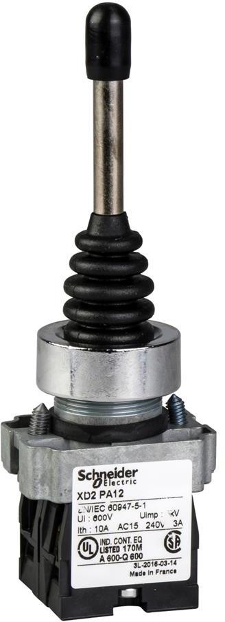 Джойстик 2 направления с възврат 1NO Ø22mm XD2 SE, SCHNEIDER ELECTRIC НИСКО НАПРЕЖЕНИЕ, XD2PA22