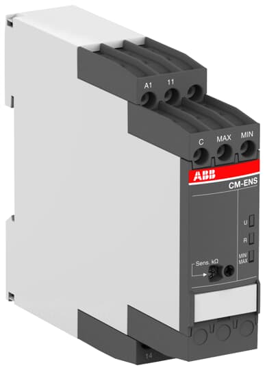 Реле за контрол на ниво, CM-ENS, 5-100 kOhm, 1c/o 4A, 24...240Vac/dc ABB, 1SVR730850R0100