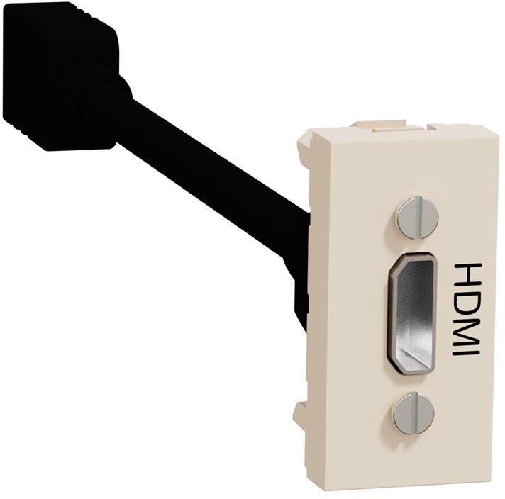 Розетка HDMI с кабел 15см. 1 мод. цвят Крем Unica SE, SCHNEIDER ELECTRIC, NU343044