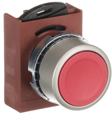Бутон червен P9MPNRG хромиран ринг Ø22mm Modular АВВ, ABB, 1SFA184001R9001