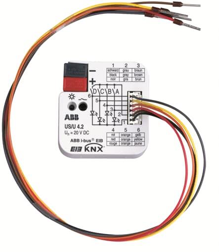 Модул входове/изходи US/U4.2 4х канала 40х40mm KNX ABB, GHQ6310070R0111