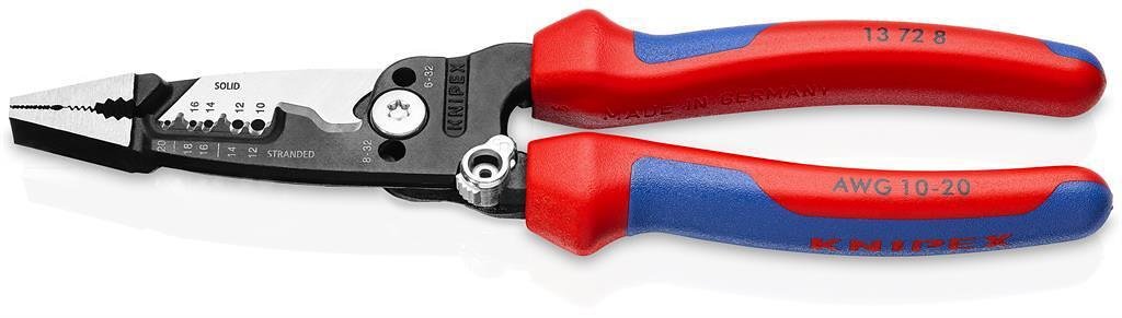 Клещи инсталаторски 7-в-1, синьо-червена ръкохватка 200мм, Knipex - K13728