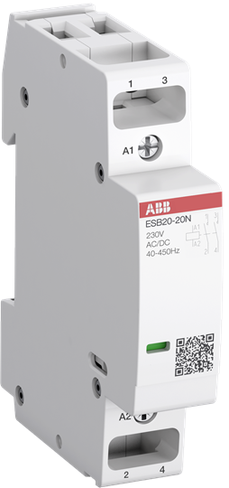 Модулен контактор ESB 20A 2NO 110ac/dc 1 мод. ABB, 1SBE121111R0420