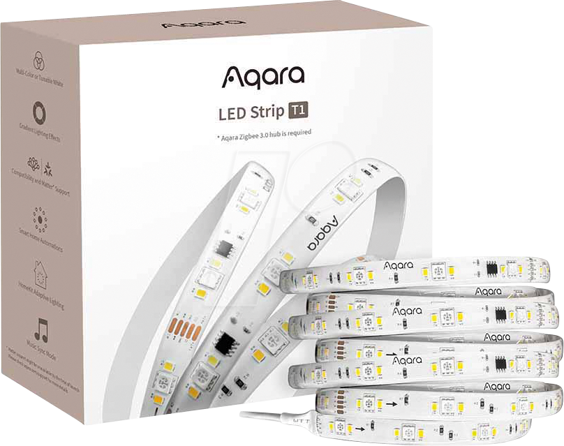 Лента LED 4.3W 2700…6500K 403lm 110° 50000h 2м с контролер Aqara Strip T1 - 0933, AQARA, RLS-K01D