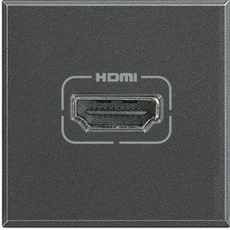 Розетка HDMI 2 мод. цвят Антрацит Axolute Bticino, BTICINO, HS4284