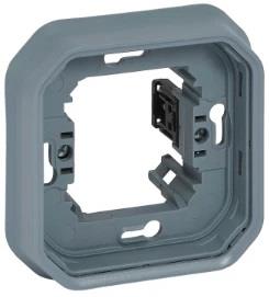 Рамка за скрит монтаж със скоби цвят Сив IP55 Plexo New Legrand, LEGRAND, 69682L