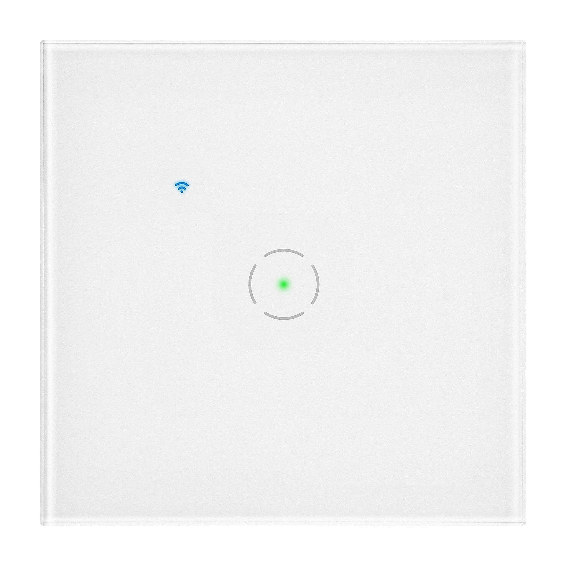Еднополюсен ключ Tuya Smart Wi-Fi за скрит монтаж с 1 гнездо, бял, ORNO, OR-SH-17200/W