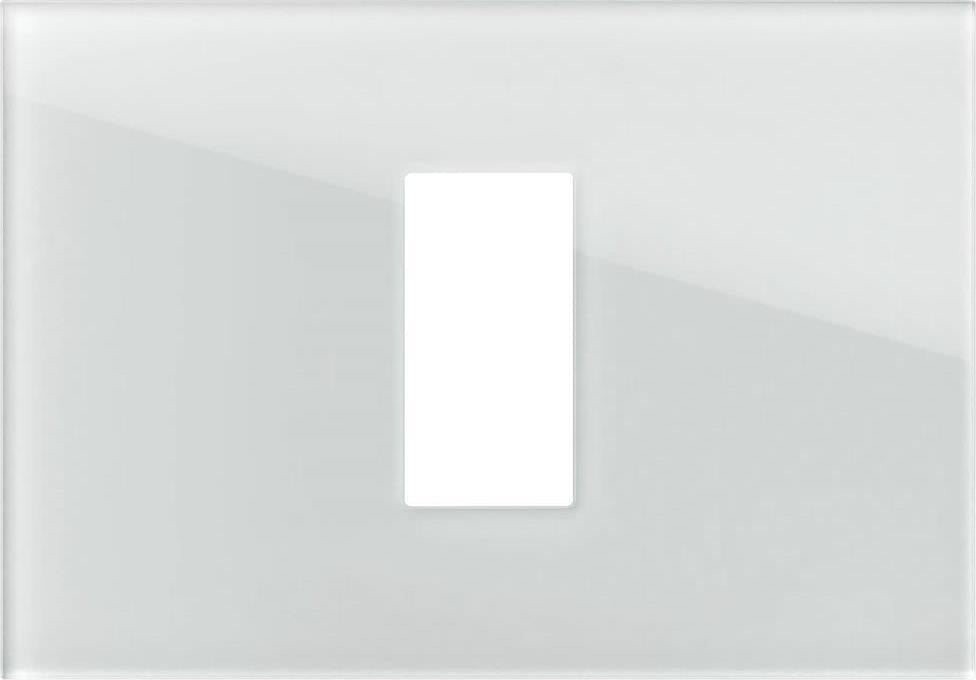 Рамка 1/3 мод. цвят Бяло стъкло Modul Edge TEM, OG13GLM