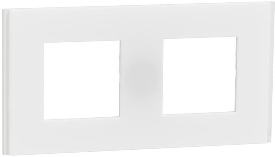 Лицева рамка 2х цвят Бял мат Unica Déco SE, SCHNEIDER ELECTRIC, NU600479