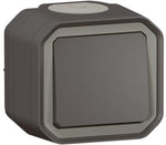 Девиаторен ключ моноблок за открит монтаж цвят Антрацит IP55 Plexo New Legrand, LEGRAND, 69761L