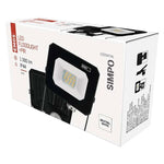 Прожектор LED 10W 4000K 1000lm 120° x 120° 25000h IP44 черен с датчик SIMPO EMOS