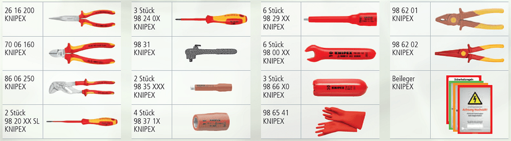 Комплект в куфар Basic EV 29 бр. инструменти VDE 1000V за електромобили, Knipex - K002105EV