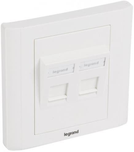 Розетка 2x RJ45 празна Linkeo Legrand, LEGRAND, 632797