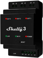 Импулсно Smart реле 3х On/Off 16A (48A) за DIN монтаж Shelly PRO 3 - 268094