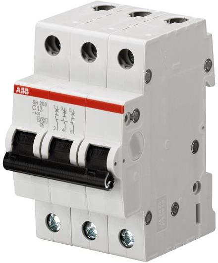 Автоматичен прекъсвач SH203 3P 63A крива С 6kA ABB, 2CDS213001R0634