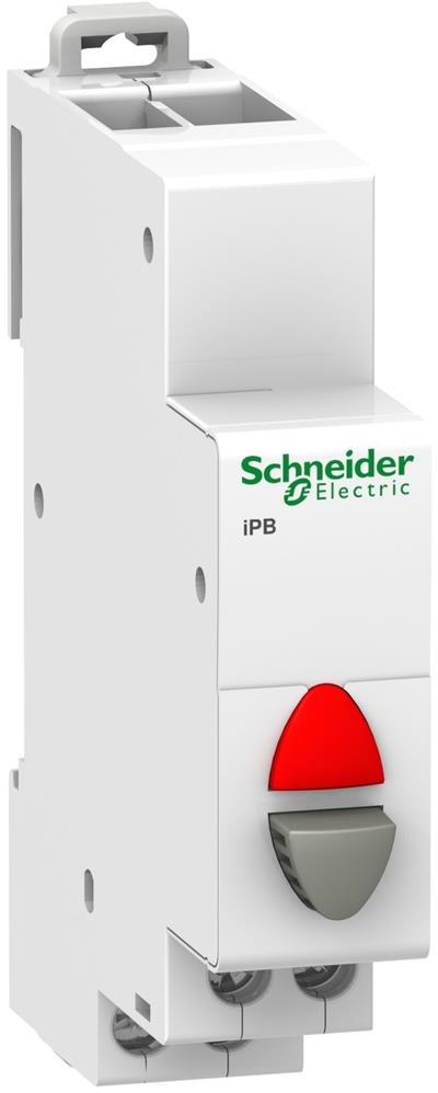 Модулен бутон единичен Acti 9 iPB 1NC сив/червен индикатор SE, SCHNEIDER ELECTRIC НИСКО НАПРЕЖЕНИЕ, A9E18037