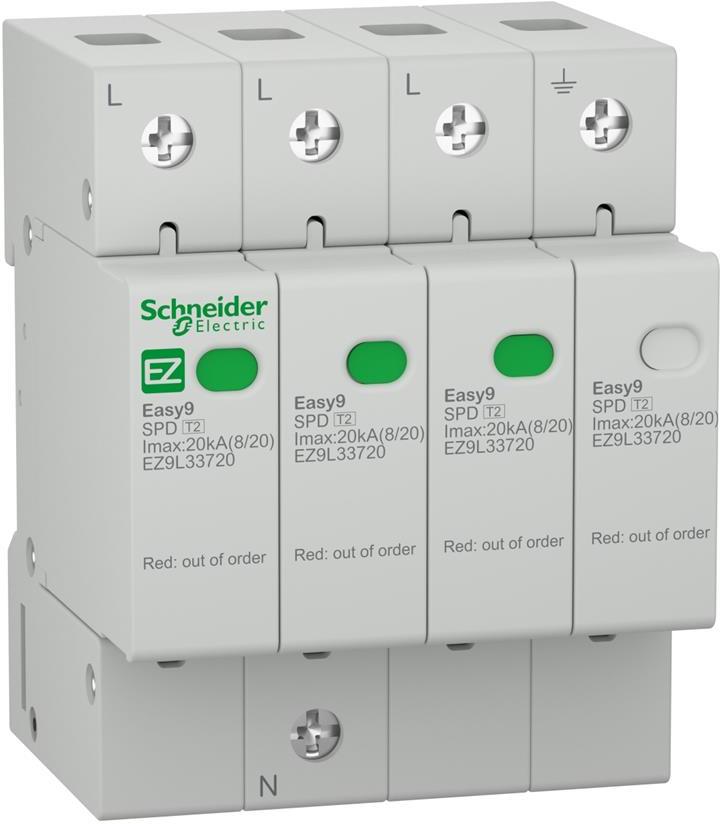 Катоден отводител тип 2 Easy 9 20kA 275V 3P+N SE, SCHNEIDER ELECTRIC НИСКО НАПРЕЖЕНИЕ, EZ9L33720