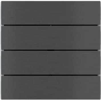 Лицев панел за 4 бутона хоризонтално 80x20 FF Metal Carbon EKINEX, EK-TRO-GBU