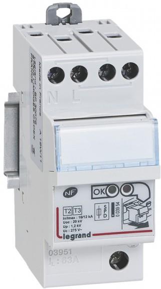 Катоден отводител тип 2+3 SPD 12kA 275V 1P+N L Legrand, LEGRAND НИСКО НАПРЕЖЕНИЕ, 3951