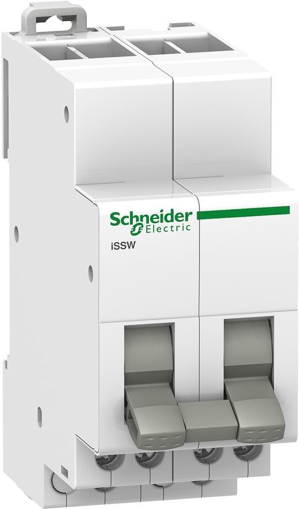 Ум шалтер I-0-II DIN монтаж Acti 9 iSSW 20A 2P 250V 2 мод. SE, SCHNEIDER ELECTRIC НИСКО НАПРЕЖЕНИЕ, A9E18074