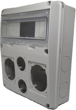 Табло за индустриални контакти и DIN модули IP55, UV, серия Enerbox /11 DIN, 2х16-32A и 6хшуко/ Scame, SCAME, 633.2044