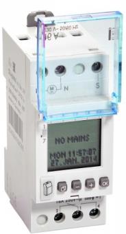 Реле за време, седмично, с LCD дисплей, 1x 1s, 1c/o 16A, 230Vac 2 модула Legrand, LEGRAND НИСКО НАПРЕЖЕНИЕ, 412629