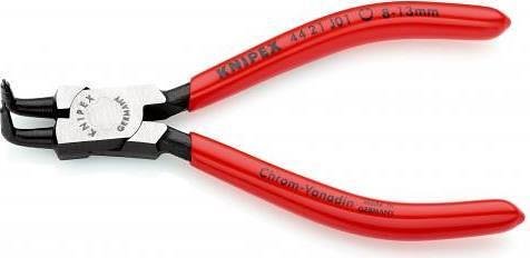 Зегер клещи под ъгъл 90°, Ø8-13мм, червена ръкохватка 130мм, Knipex - K4421J01