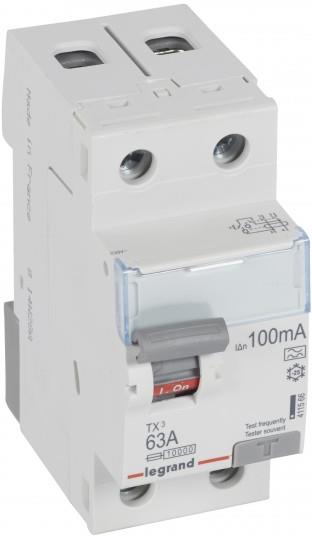 ДТЗ 2P 63А 100mА серия TX3 ID тип A Legrand, LEGRAND НИСКО НАПРЕЖЕНИЕ, 411566