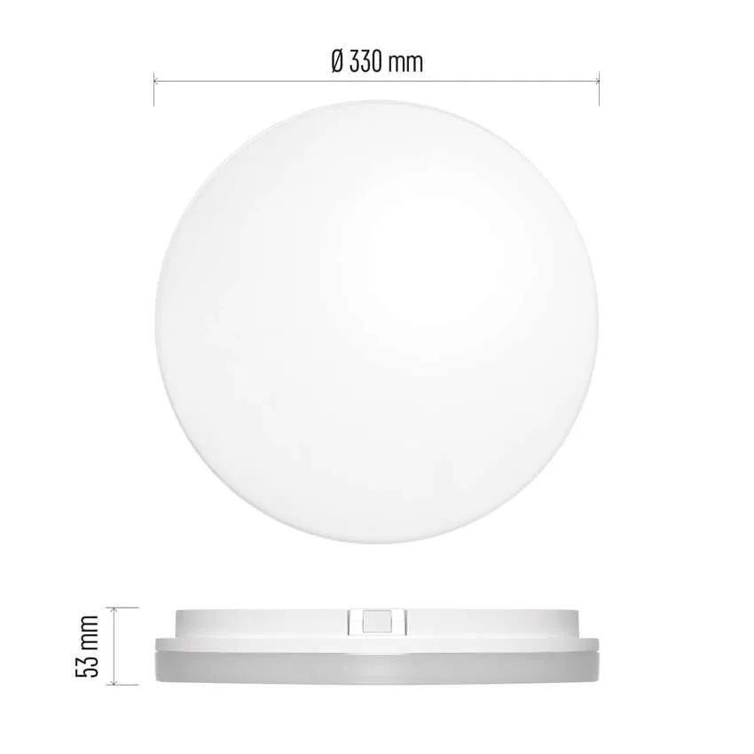 Плафон LED DN330 24W 4000K 2400lm 120° 30000h IP54 TORI EMOS