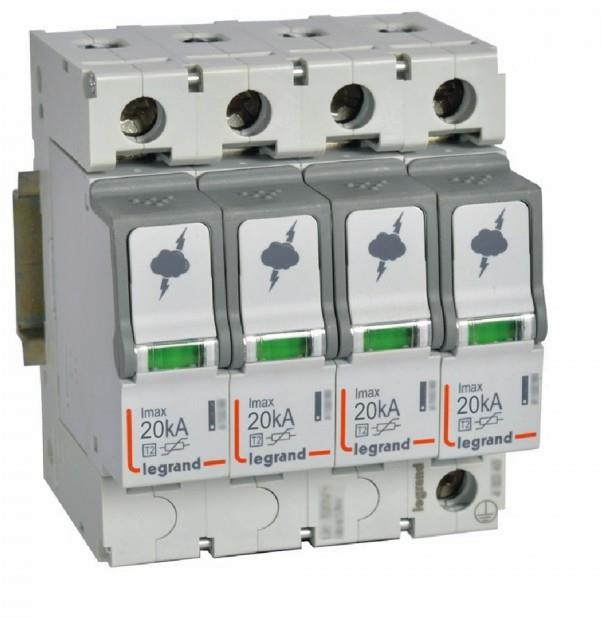 Катоден отводител тип 2 SPD 20kA 320V 4P Legrand, LEGRAND НИСКО НАПРЕЖЕНИЕ, 412223