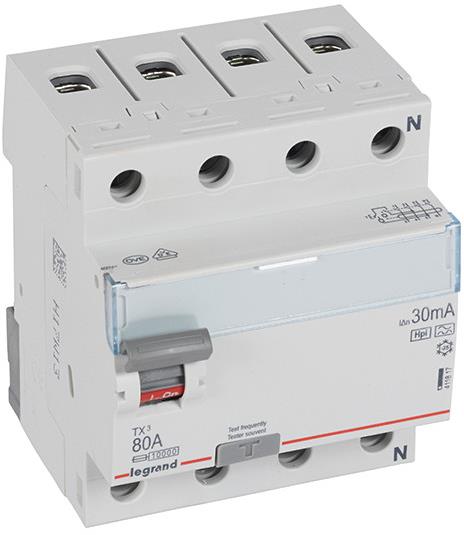ДТЗ 4P 80A 30mА серия TX3 ID тип F Legrand, LEGRAND НИСКО НАПРЕЖЕНИЕ, 411817