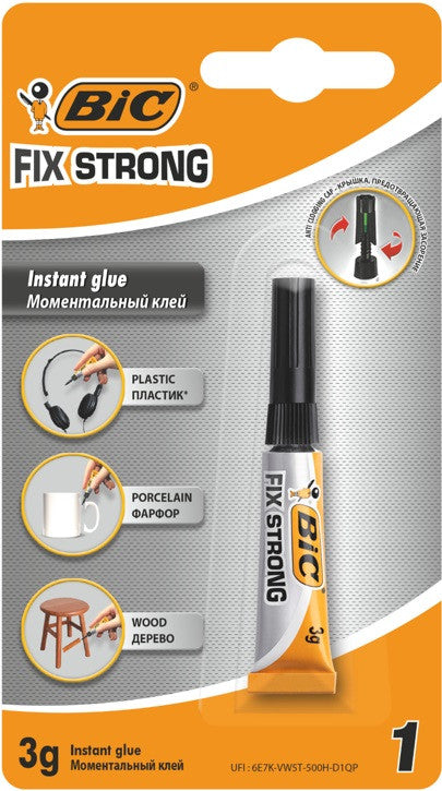 МОМЕНТНО ЛЕПИЛО 3 гр. FIX STRONG 1 бр. BIC