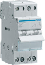 Ум шалтер I-0-II DIN монтаж SFT240 40A 2P 230V 2 мод. Hager, HAGER