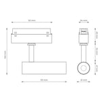 Магнитна лампа за релсова система M-LINE, черна,10W, 800lm, 4000K, DPM, MTL-ST-10W-B