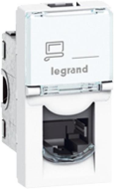 Розетка RJ45 cat.6 UTP 1 мод. цвят бял Mosaic Legrand, LEGRAND, 76561