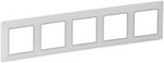 Рамка 5х цвят Бяла с хром Valena Life Legrand, LEGRAND, 754035