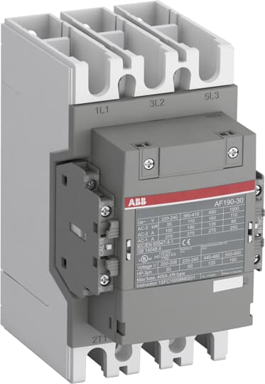 Контактор AF190-30-22 3P 90kW (190A AC-3) 2NO+2NC 100...250V 50/60Hz ABB, 1SFL487002R1322