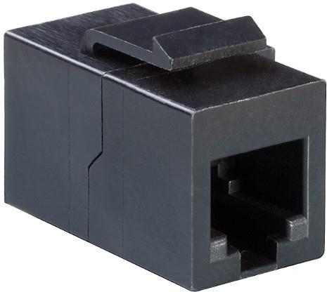 Инсърт RJ12 (вход-изход), цвят Черен, Bachmann, BACHMANN, B940.085