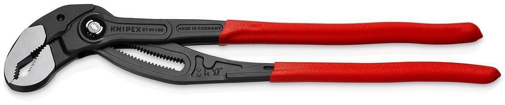 Клещи раздвижени Cobra, червена ръкохватка 400мм, Knipex - K8701400