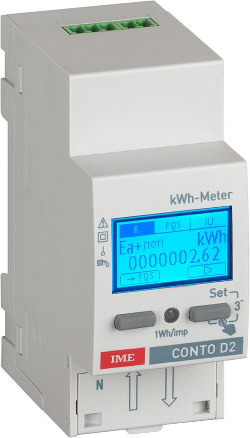 Монофазен мерител за ДИРЕКТНО мерене на ел. енергия Conto D2, Modbus, 2 тарифи, за DIN монтаж 2 мод, 63A, IME, LEGRAND НИСКО НАПРЕЖЕНИЕ, CE2DF3DTCL1