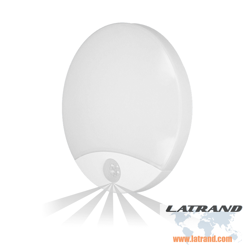 VIRAZON LED 15W, плафон със сензор за движение 1050lm, IP44, 4000K, млечно бял цвят - AD-PL-6064WLPMR4, ORNO