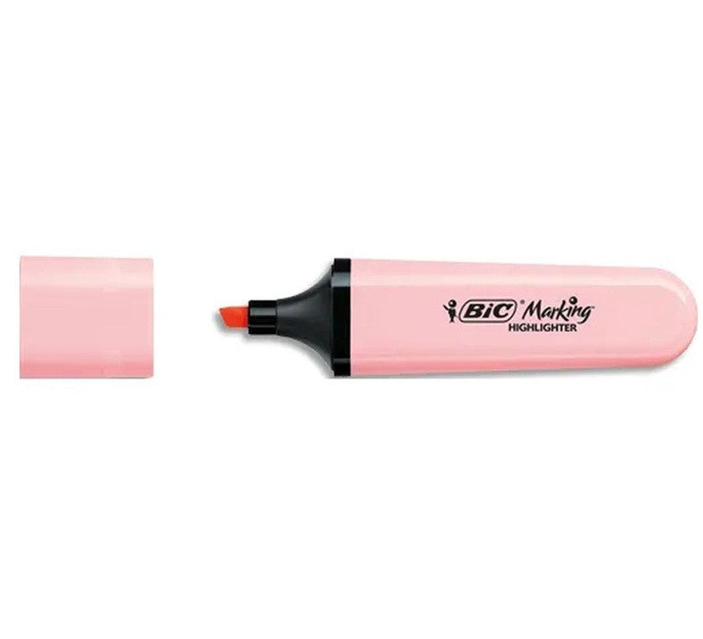 ТЕКСТ МАРКЕР ПЛОСЪК РОЗОВ ПАСТЕЛ BIC
