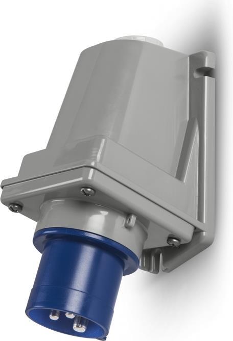 Промишлен щепсел 2P+Е 16A 200-250V IP44/54, 6h серия Optima за открит монтаж Scame , SCAME, 240.1693