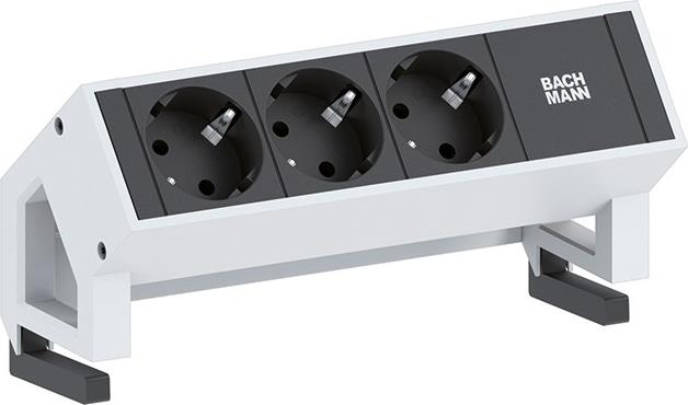 Модул DESK 2 с 3х Шуко, цвят Бял, Bachmann, BACHMANN, B902.2048