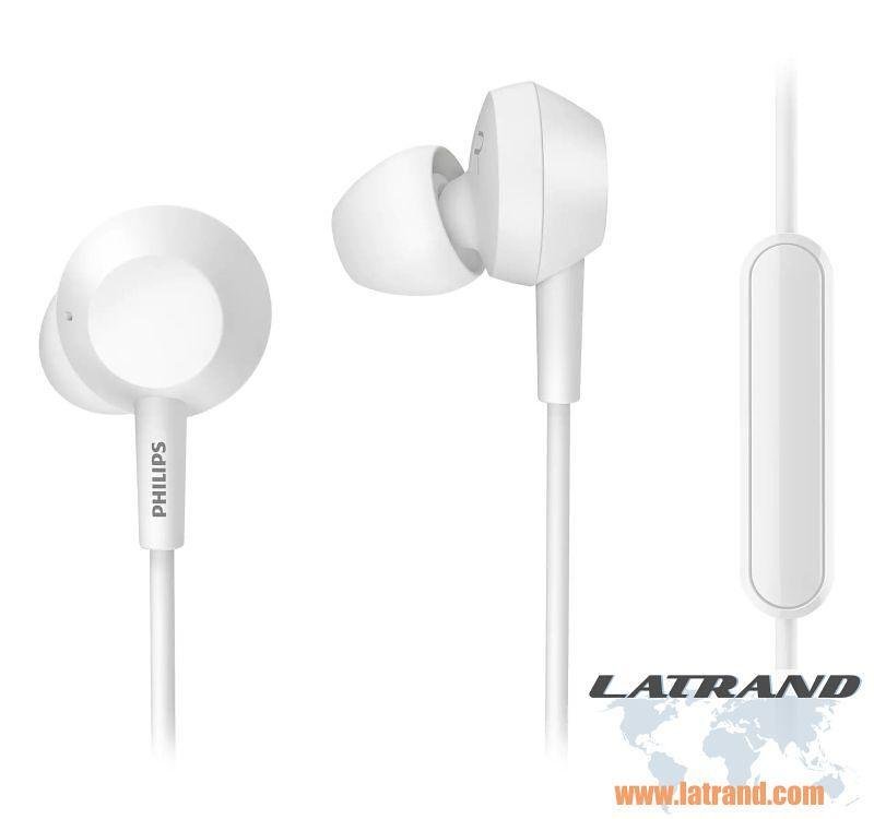 Слушалки Philips TAE4105BK/00, In ear, С микрофон, Черен - TAE4105